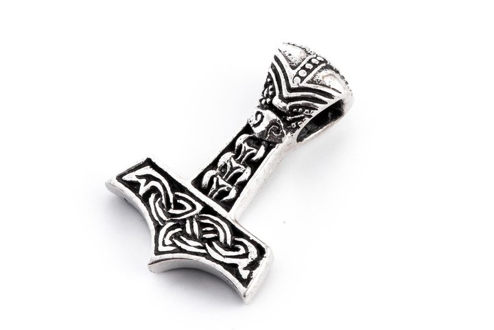 Schmuck Anhänger - AKIR - 2 cm - Kleiner Wikinger Thorshammer - Silber Schmuck Anhänger - AKIR - 2 cm - Kleiner Wikinger Thorshammer - Silber