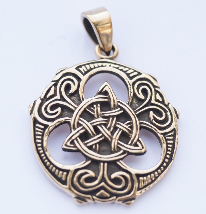 Schmuck Anhänger - ALIX - 3.2 cm - Keltische Triade - Bronze Schmuck Anhänger - ALIX - 3.2 cm - Keltische Triade - Bronze
