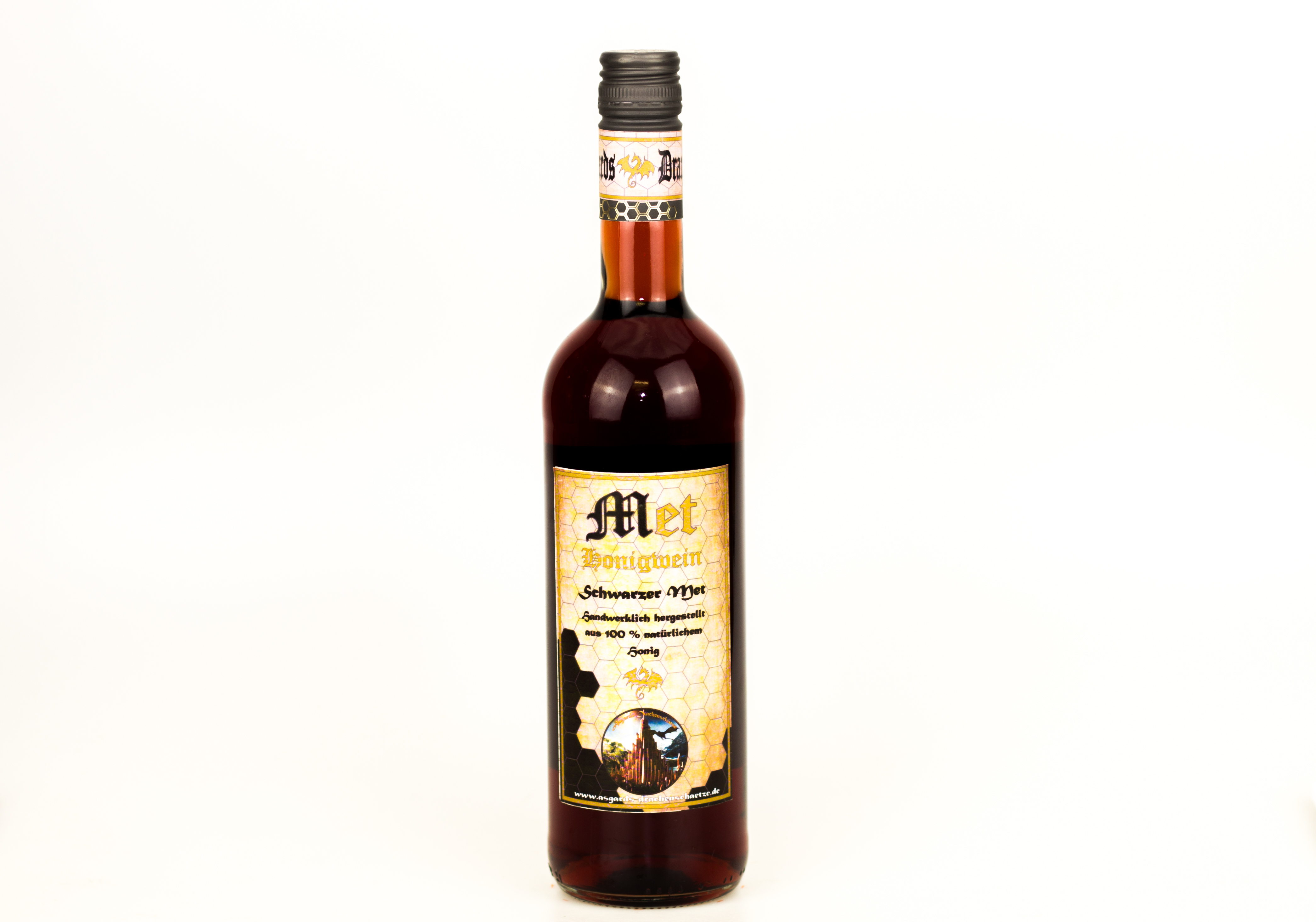 Flasche Met Schwarzer Met / Honigwein mit schwarzer Johannisbeere, 10 % vol. / 750 ml Flasche Met Schwarzer Met / Honigwein mit schwarzer Johannisbeere, 10 % vol. / 750 ml