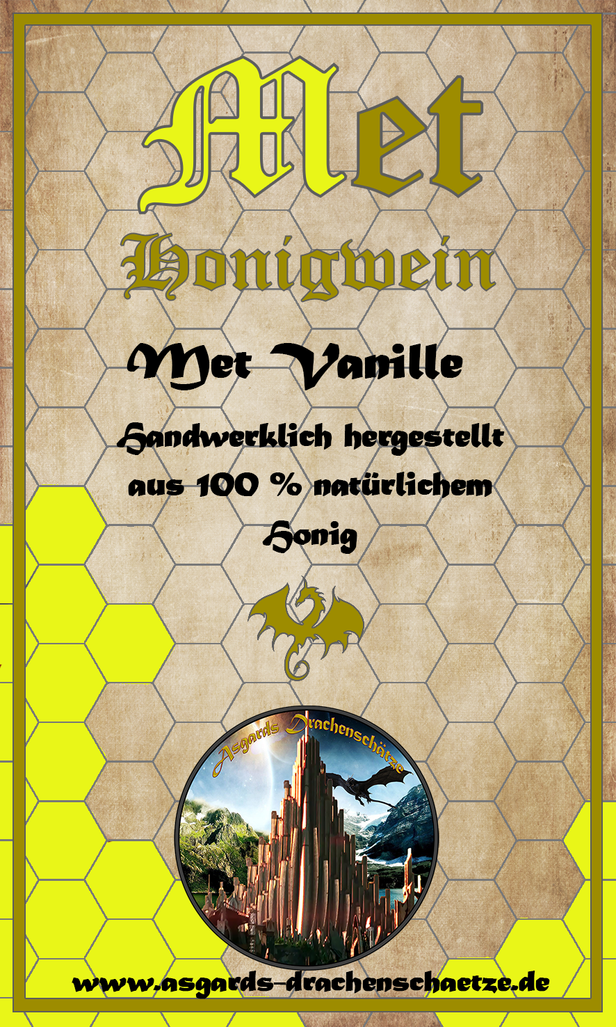Flasche Vanillemet / Bio Honigwein mit Vanilleschote, 11% vol. / 750 ml Flasche Vanillemet / Bio Honigwein mit Vanilleschote, 11% vol. / 750 ml