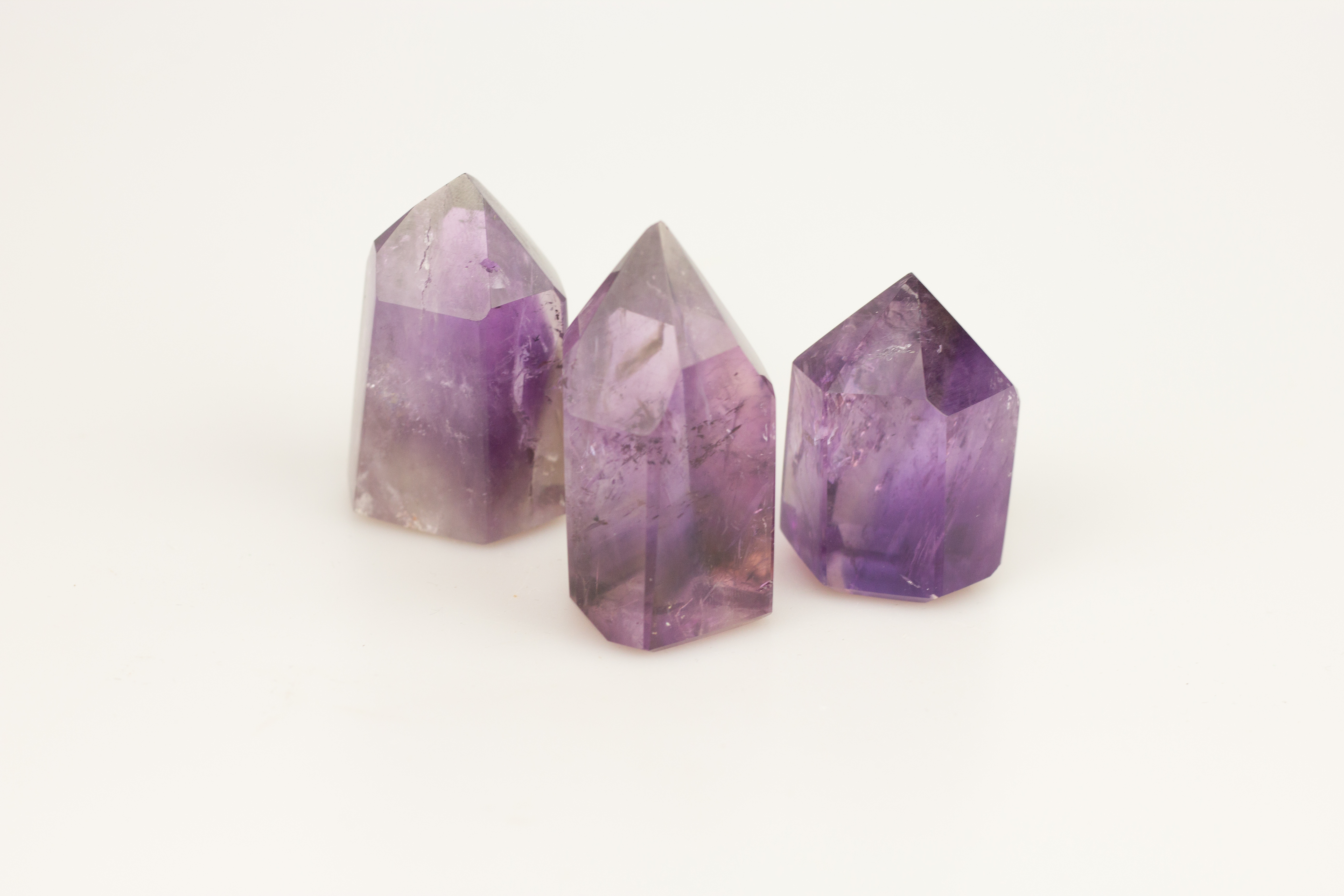 Amethystkristallspitzen poliert ca. 4 - 8 cm