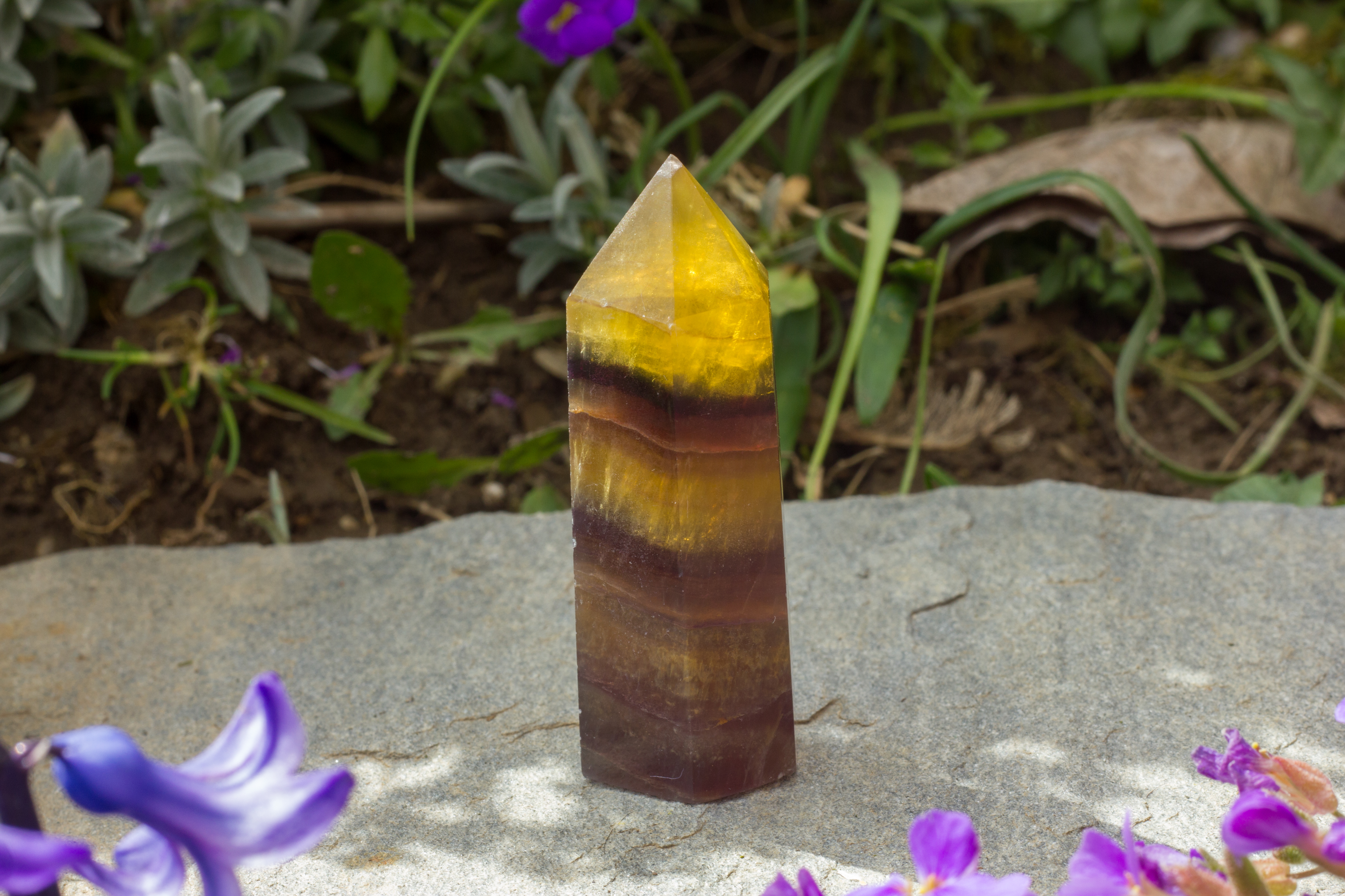 Obelisk Fluorit (sechseitig), 6,0 - 7,0cm