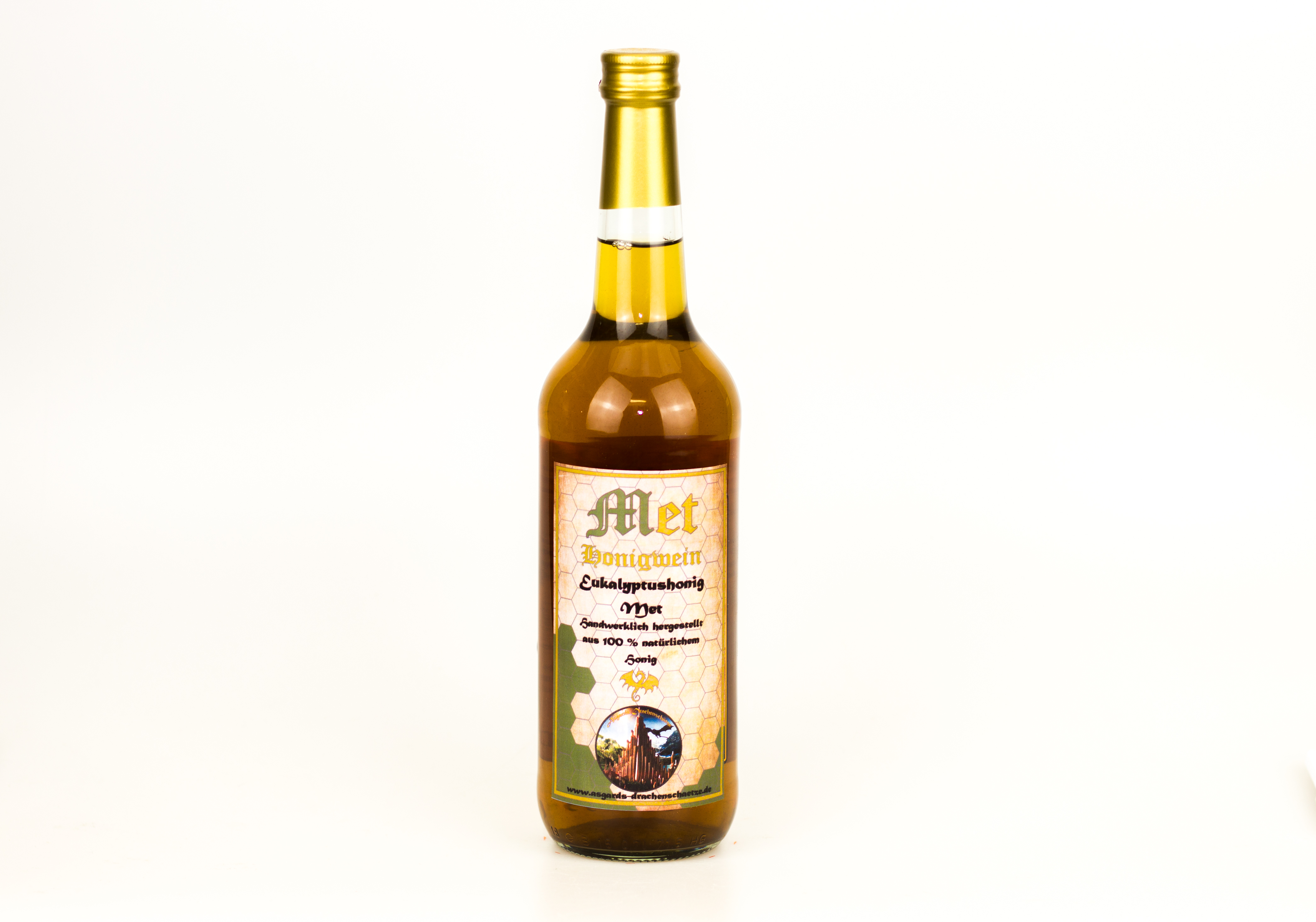 Flasche Eukalyptushonig Met / Asgards Drachenschätze Honigwein aus Eukalyptushonig, 11% vol. / 700 ml Flasche Eukalyptushonig Met / Asgards Drachenschätze Honigwein aus Eukalyptushonig, 11% vol. / 700 ml